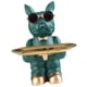 thumbnail image 5 of Escultura De Perro Nórdico Estatua Baratijas Para Sala De Estar Pasillo Decoración Del Hogar Verde, 5 of 5