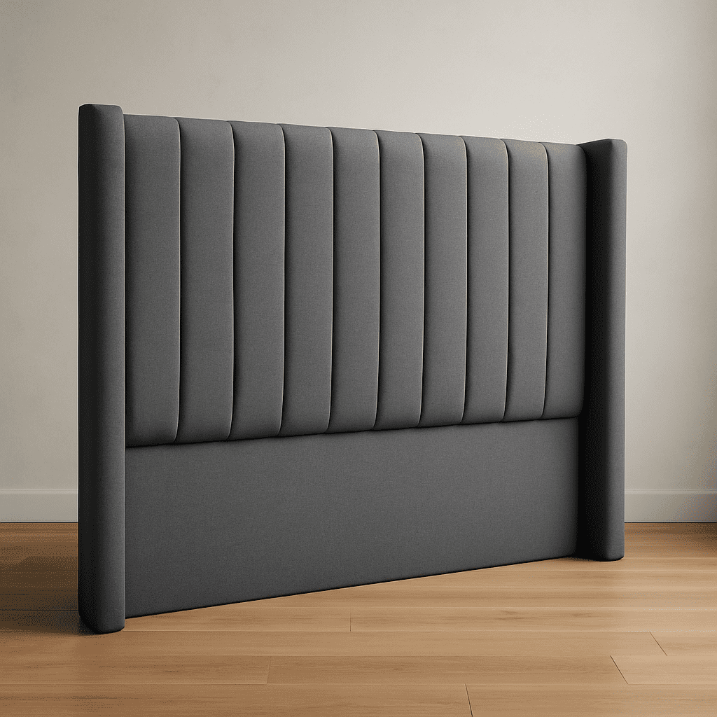 Genérico - Respaldo Cama 2 Plaza Lineal Moderno Lino Premium Color Gris