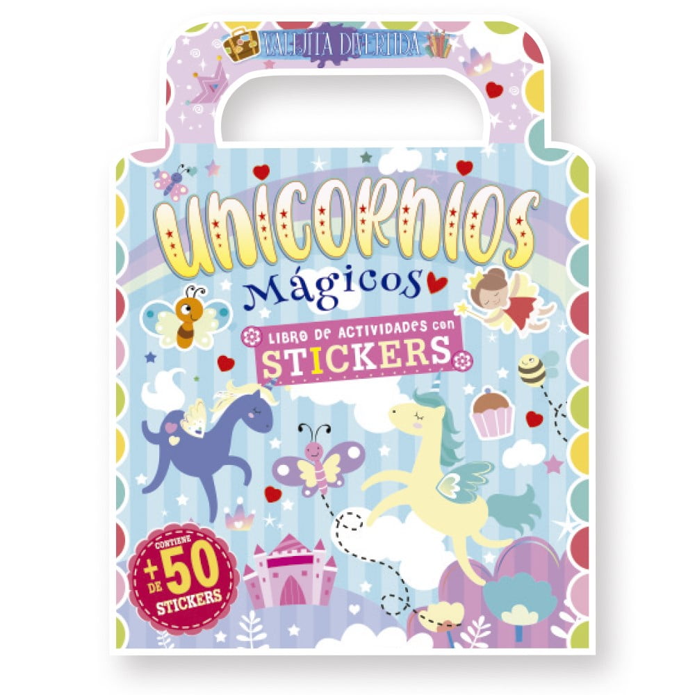 Zig-zag - Libro Valijita Divertida - Unicornios Magicos / 32 Páginas De 20 X 26,5 Cm Troqueladas, Contiene 4 Páginas De Stickers Troquelados. Tapa De Cartulina Troquelada, Rústica.