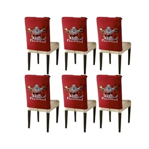 Teng Fei - Pack 6 Fundas De Respaldo De Sillas Diseño Navidad Tf22
