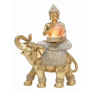 Genérico - Portavelas Decorativo Mesa Estatua Elefante Zen Hogar Jhn