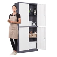Prochef - Armario De Acero 90X40X185 Cm 2 Cuerpos 4 Puertas 3 Bandejas