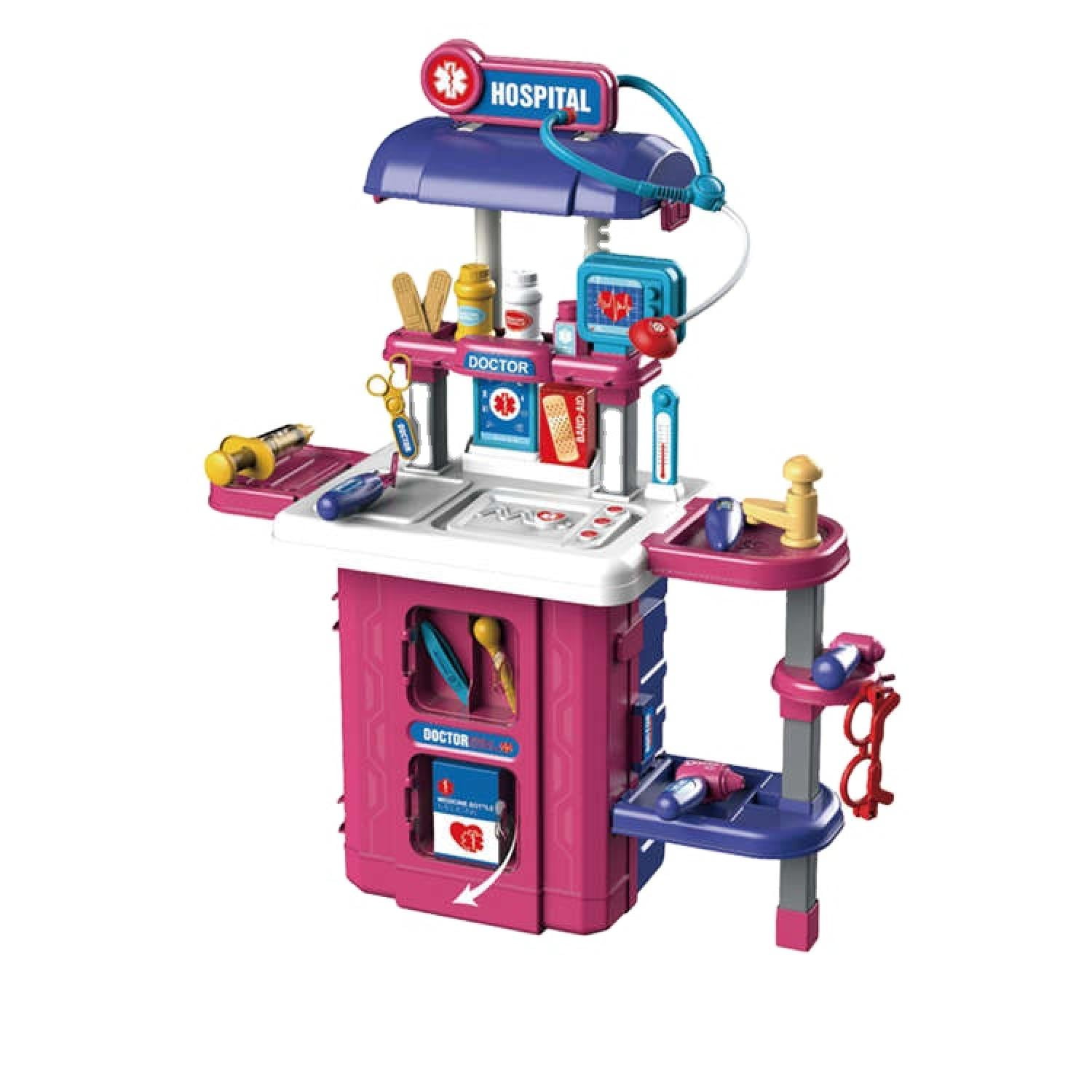 Total Upgrate - Juguete Set Maleta Doctor 38 Piezas 4 En 1 Morado