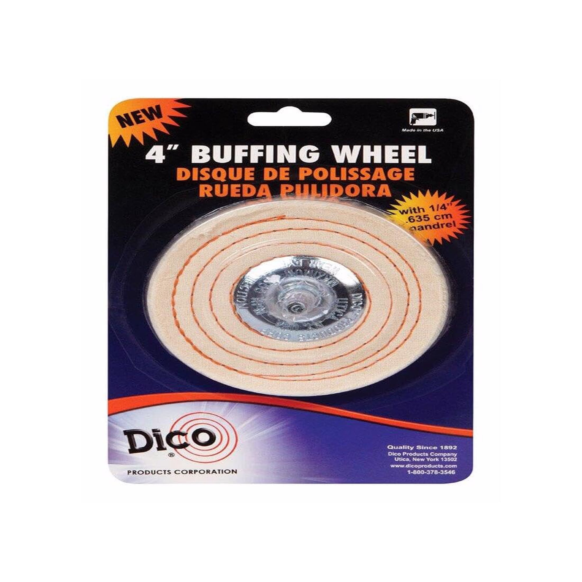 Rueda Pulidora Dico 527-40-4m, Montada En Mandril, 10 Cm En Espiral
