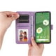 thumbnail image 3 of Funda tipo cartera FOXDOCK para Google Pixel 7 , diseño girasol en relieve, cuero PU, cierre magnético, soporte y tarjetero, 3 of 5