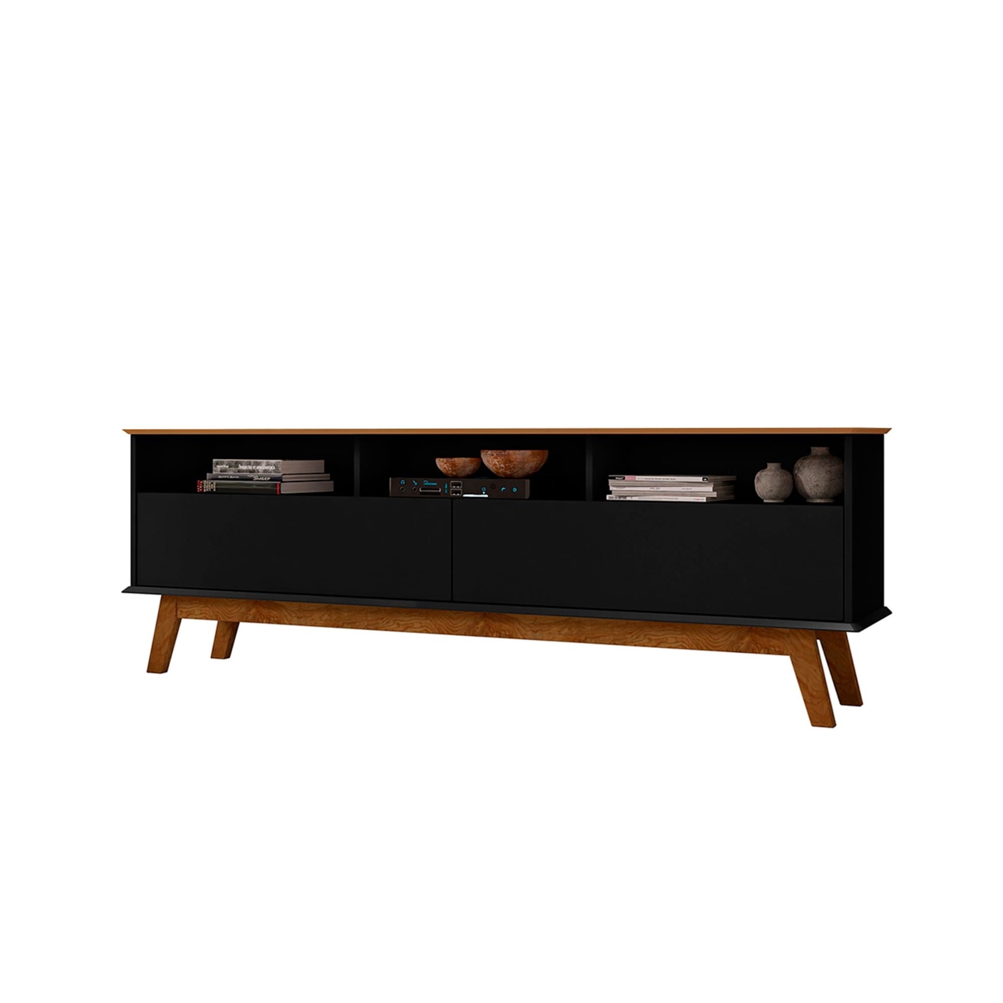 Rack Tv 65 Elegant Canela Negro | Lider