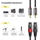 thumbnail image 4 of Cable de audio J&D 2 RCA macho a doble XLR hembra de 1,8 m, 4 of 7