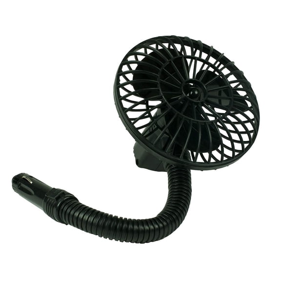 Ventilador de coche Koolatron Mini Direct Plug-in de 12 V con cuello ajustable