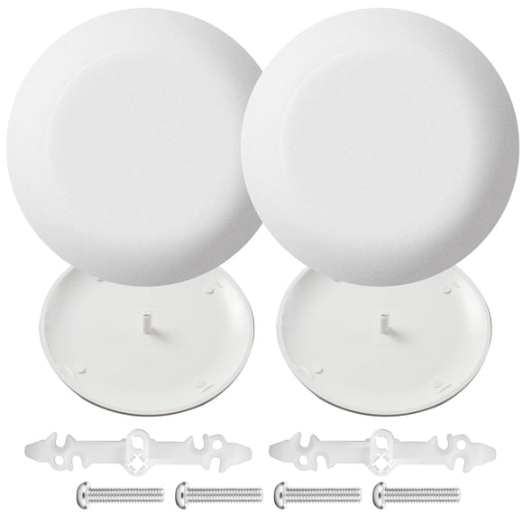 Cubierta redonda para caja eléctrica Jicoyin de 3,5 a 4" blanca, paquete de 2