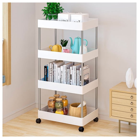 Carrito Organizador Baño 4 Niveles con Ruedas Multifuncional X L