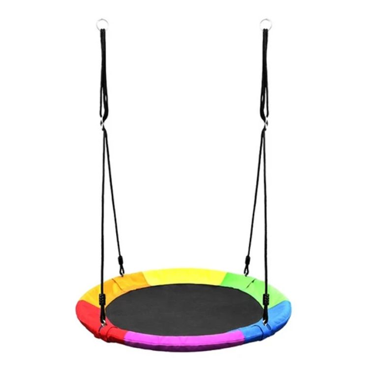 Crusec - Columpio Redondo Multicolor Infantil Colgante Para Exterior