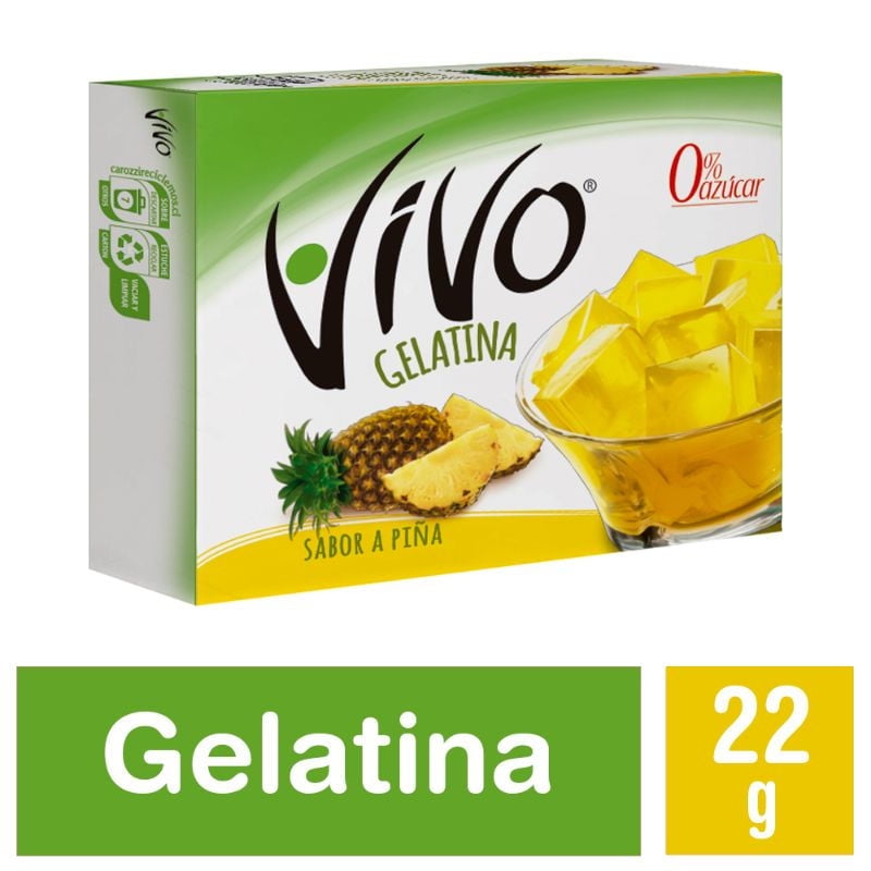 Gelatina Piña 22 g Vivo