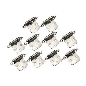 Bothyi - 10 Bisagras De Cierre Automático Para Gabinetes De Cocina, De Níquel Blanco.