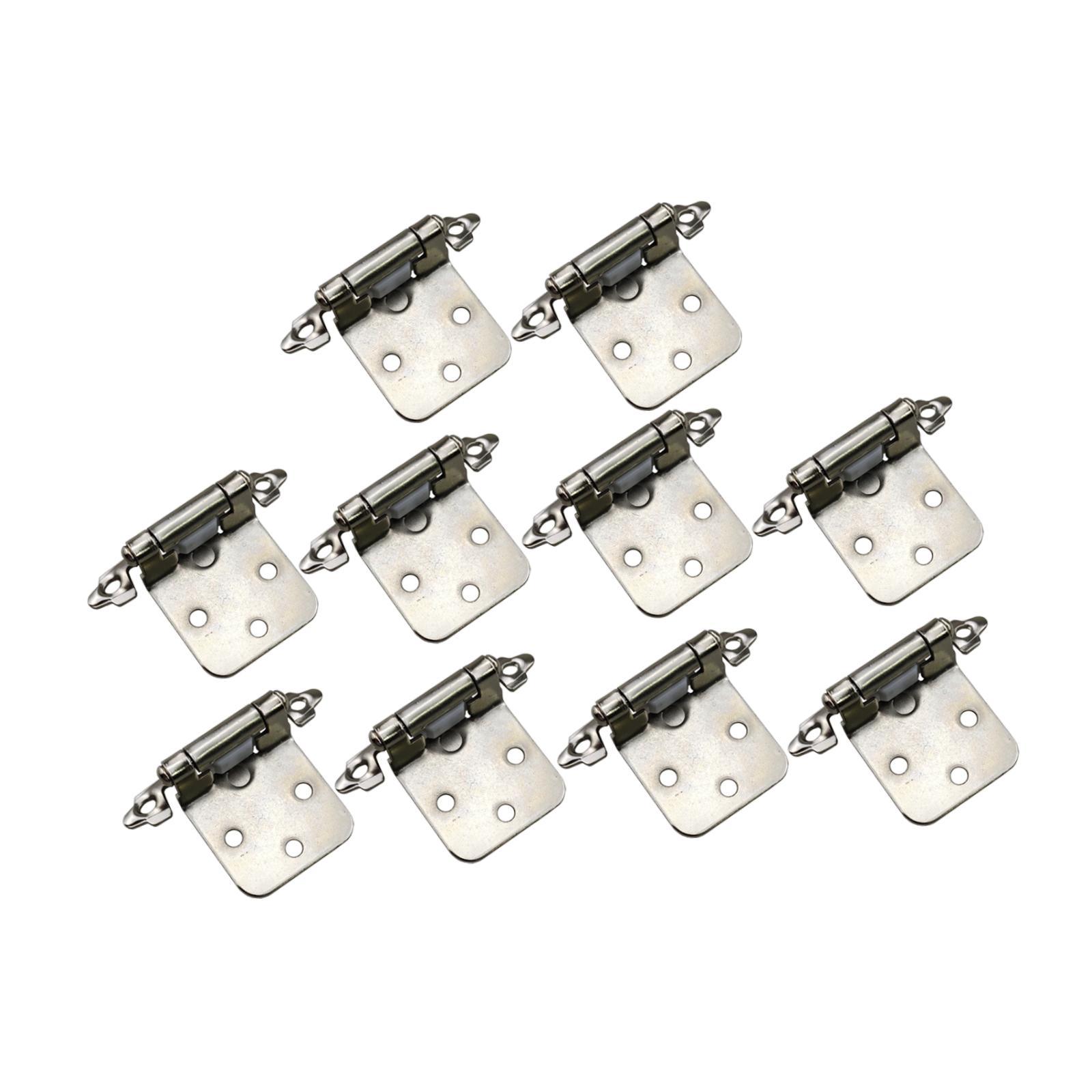 Bothyi - 10 Bisagras De Cierre Automático Para Gabinetes De Cocina, De Níquel Blanco.