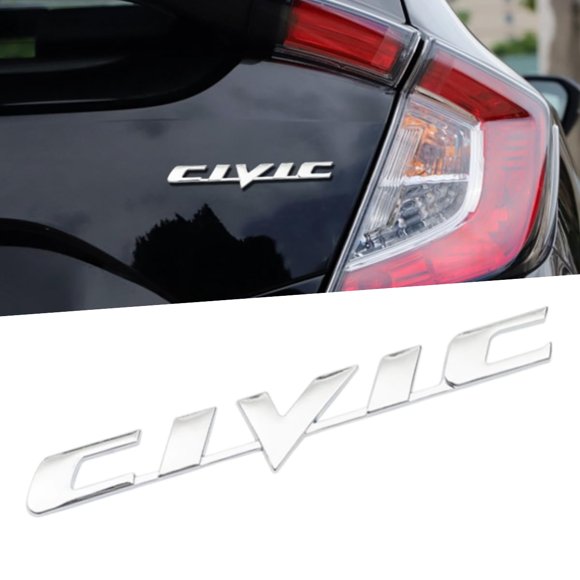 Emblema trasero HUIANTS para Honda Civic 2006‑2011 plateado 3D