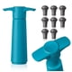 thumbnail image 1 of Bomba de vino Wine Saver, azul, con tapón de vacío, 8 tapones, 1 of 7
