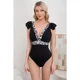 thumbnail image 3 of Traje De Baño Mujer Algodon Acanalado Una Pieza Animal Print 8406, 3 of 3