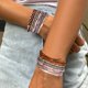 thumbnail image 3 of 20 gomas para el pelo estilo bohemio para mujer, 5 estilos, bonitas pulseras para cabello grueso o cola de caballo, 10 colores que no dañan el cabello., 3 of 7