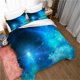 thumbnail image 1 of Blue Starry Sky Art Quilt Duvet Cover Set Soft Bedclothes Doona Cover3-Piece Bedding Set, 1 of 5