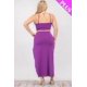 thumbnail image 5 of Conjunto De Dos Piezas De Top Corto Camisola Y Falda Larga Con Abertura Frontal En El Muslo Morado (talla Grande Para Mujer), 5 of 5