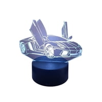 Lampara Ilusion 3D Lamborghini De 7 Colores, Base Touch