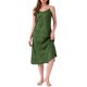 thumbnail image 2 of INSPIRE CHIC Camisón de Mujer de Satén con Jacquard Floral, Tirantes Finos, Sin Mangas, Escote en V, Largo Midi, Camisón Completo para Dormir S Flor Verde, 2 of 6