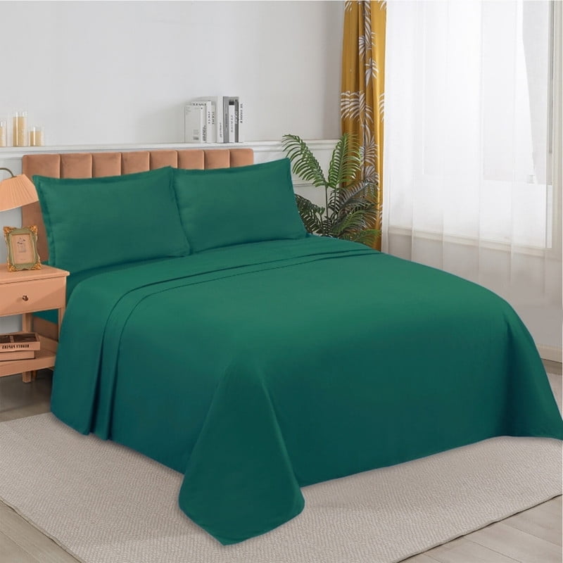 Genérico - Juego De Sabanas 100% Algodón King + 1 Funda Para Almohada 50x70cm