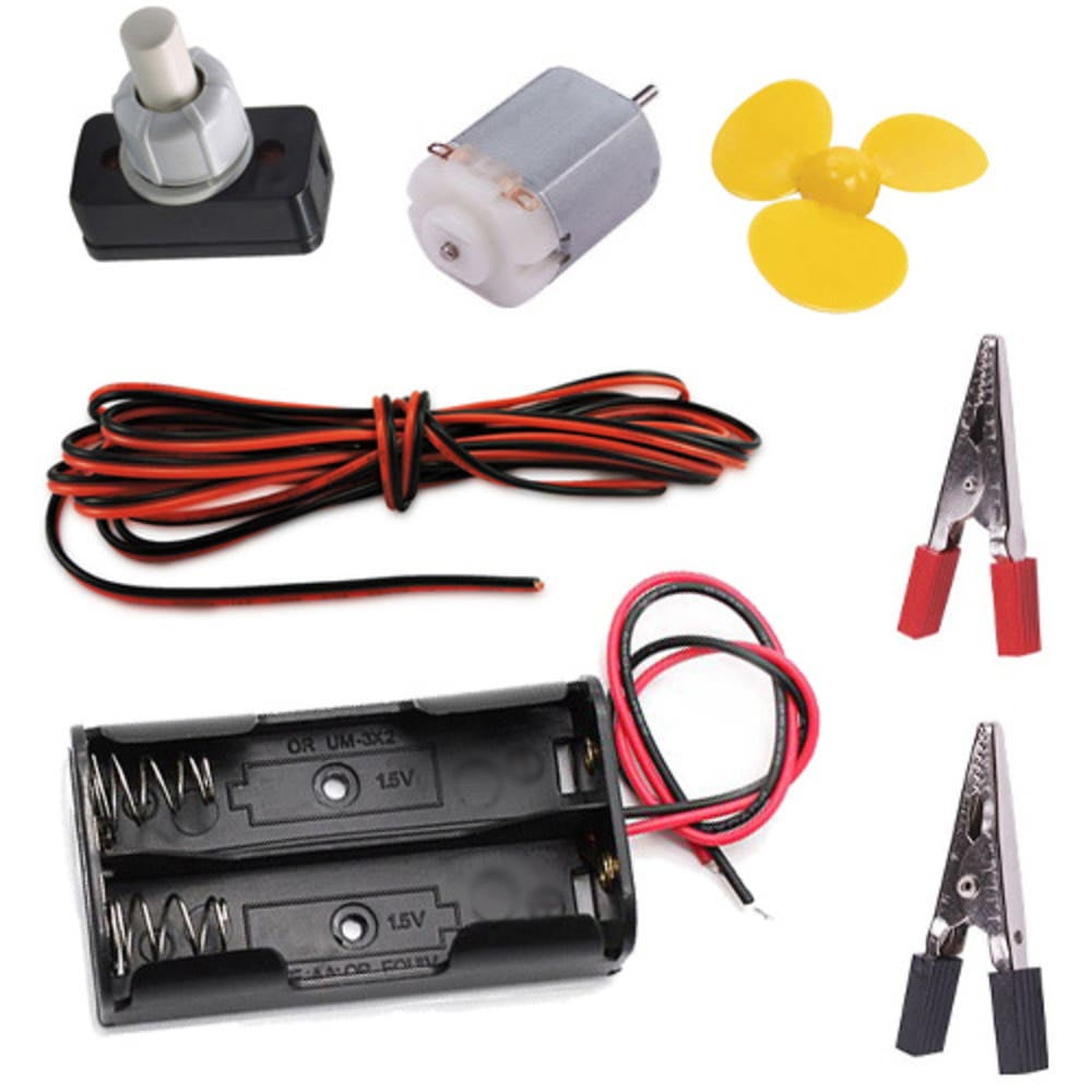 Gen - Set Electrico 10 Pzas Helice Y Pila Nilsa