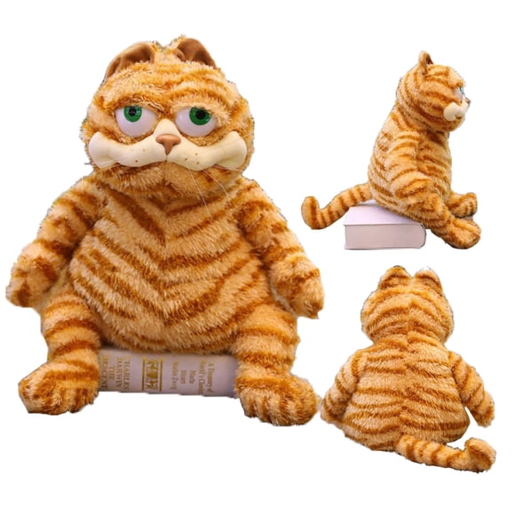 Peluche ATOKNG Ugly Cat 30 cm, amarillo y gordo, regalo para niños