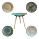 thumbnail image 1 of Mesa Lateral Dorada Tejida Mesa De Centro Decoración 40cm gris, 1 of 2