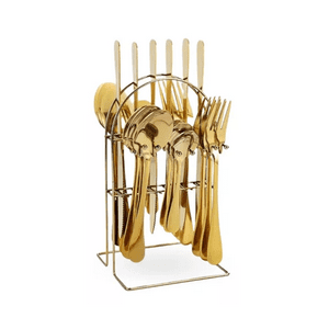 Genérico - Cubiertos Cuchilleria Color Dorado