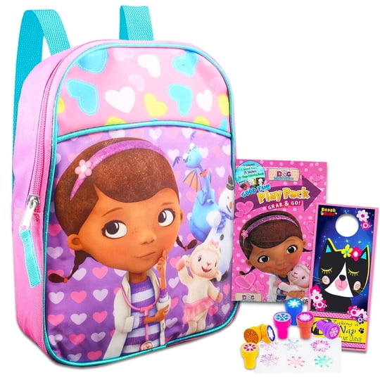 Minimochila Disney Doc Mcstuffins Con Juego De Útiles Escolares
