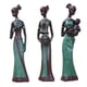 thumbnail image 1 of 3x Figura Africana Escultura Tribal Lady Figurine Estatua Coleccionables Verde, 1 of 5