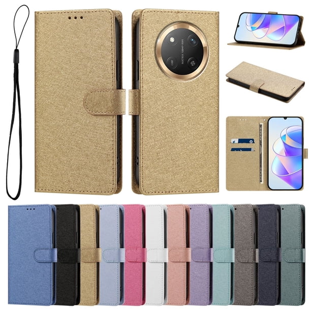 Funda Cartera de PU para Honor X9C con Tarjetas, Dorado