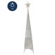 thumbnail image 1 of Figura Navideña de Árbol Triangular Plateado de 180 cm con 100 Luces LED, 1 of 3