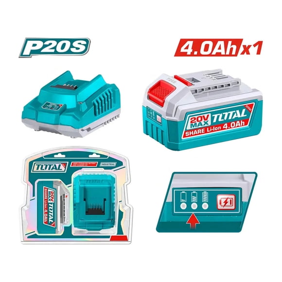 Kit batería y cargador de 20V 4.0A TOTAL