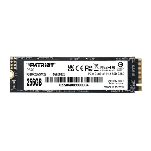 SSD Patriot P320 de 256 GB interno - NVMe PCIe Gen 3x4 M.2
