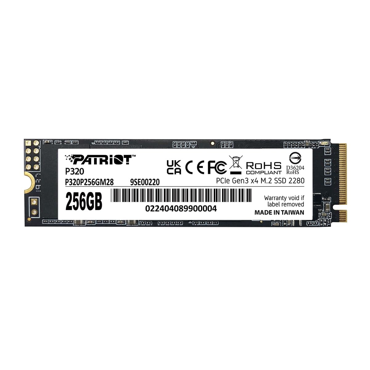 Patriot Memory - Ssd Patriot P320 De 256 Gb Interno - Nvme Pcie Gen 3x4 M.2