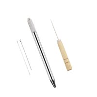 Ioensy - Herramienta Duradera Para Enraizar El Pelo De Muñeca Con Soportes De Mango De Aluminio, Suministros De Punzones Estilo D