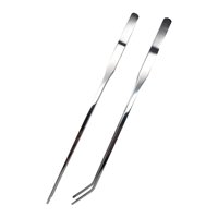 Ioensy - Juego De Pinzas Rectas Y Curvas Para Acuario, 2 Uds., Para Pájaro Serpiente Gecko