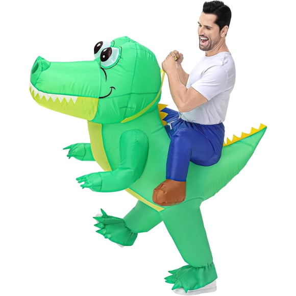 Disfraz Inflable Cocodrilo Adulto Poliaster Fiesta Divertido