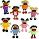 thumbnail image 2 of Paquete de 8 marionetas de mano para niños, multiculturales con boca móvil, 2 of 3