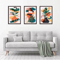 Genérico - Cuadros Decorativos Coloridos Pack X 3 Uds 35X50 Cm C/U