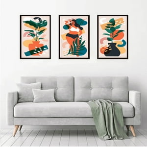 Genérico - Cuadros Decorativos Coloridos Pack X 3 Uds 35X50 Cm C/U