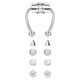 thumbnail image 2 of Herradura Magnética Del Aro De Los Anillos De La Nariz Del Tabique Falso Para Las Mujeres Plata Brillante, 2 of 3