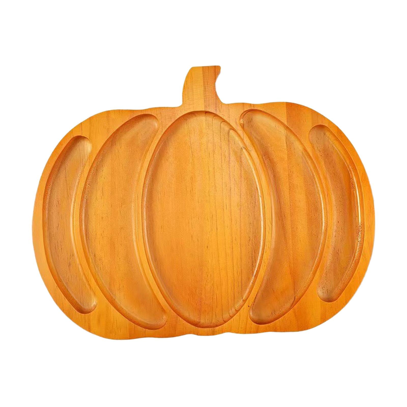 Magideal - Bandeja De Calabaza De Madera, Bandeja De Calabaza Para Verduras, Decoración De Halloween, Tabla De Quesos, Plato De Postre Para Frutas, Preparación D L