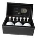 thumbnail image 1 of Juego de regalo de pelotas de golf, regalo de golf para hombres con caja de cuero PU, 6 tees de golf, pelotas de golf para niños adultos abuelo papá c Herramienta de división plateada, 1 of 5