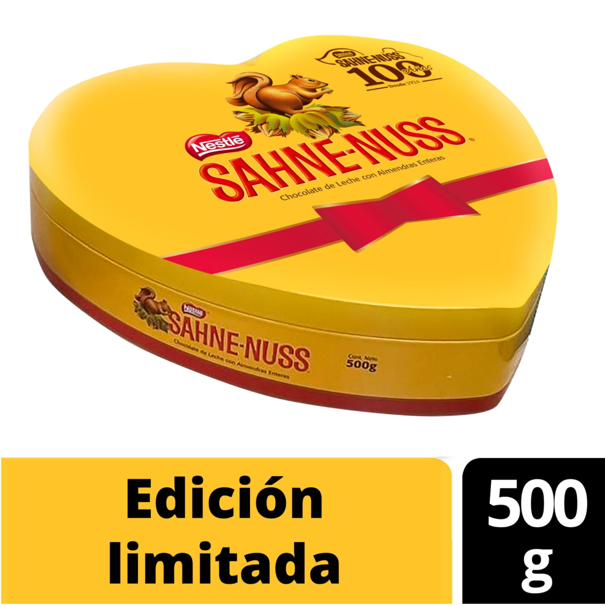 Chocolate De Leche Con Almendras Forma De Corazón 500 g Sahne Nuss