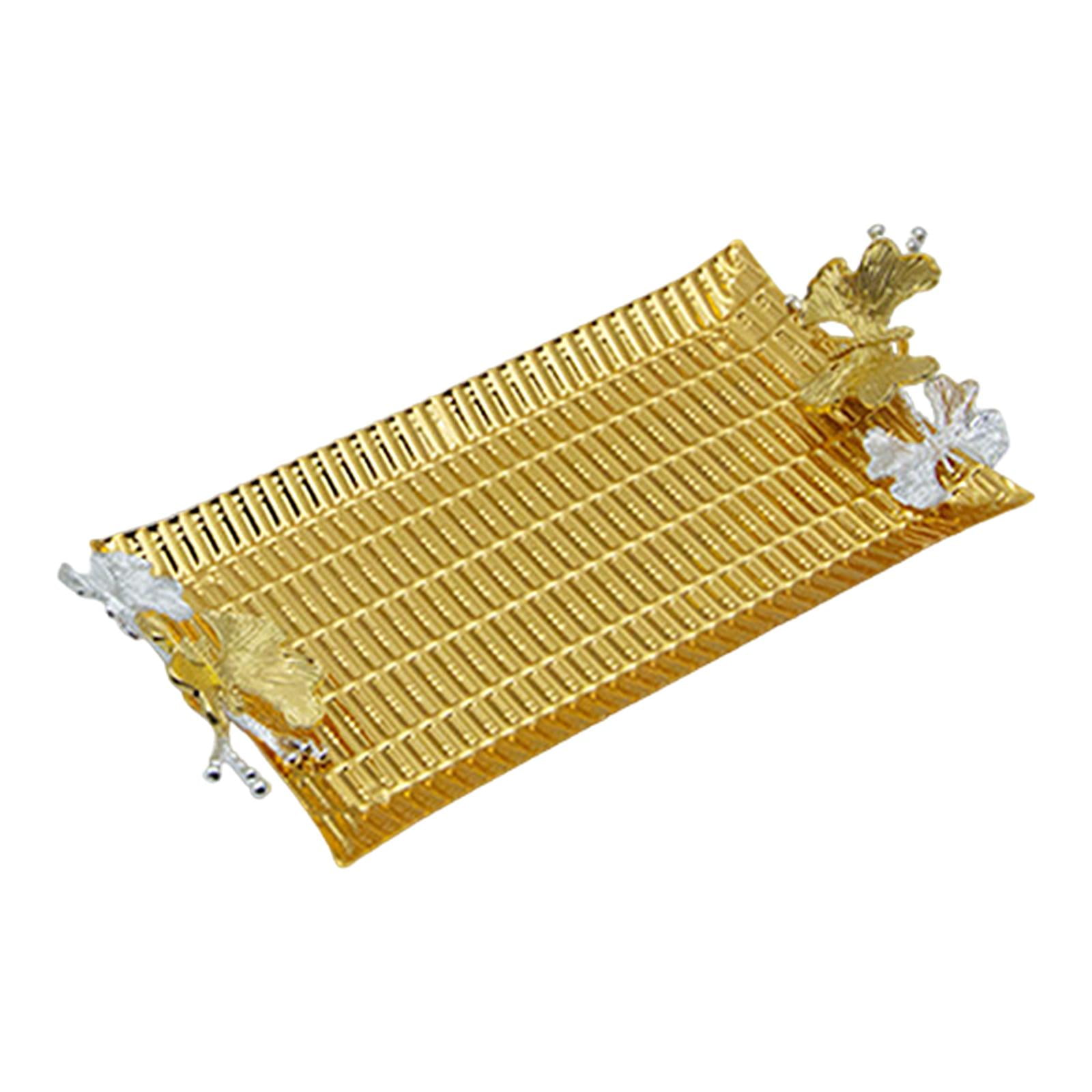 Magideal - Bandeja De Metal Para Frutas, Decoración Para Guardar Cosméticos, Plato Para Servir Antiguo, Liviano, Plato Para Servir Dulces Para La Encimera, Comid S