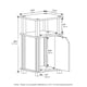 thumbnail image 2 of Mesa Auxiliar Furinno Brahms de 3 Niveles con Puerta, Roble Francés/Negro, 2 of 9